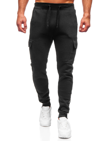 Men's Cargo Sweatpants Black Bolf JX8715