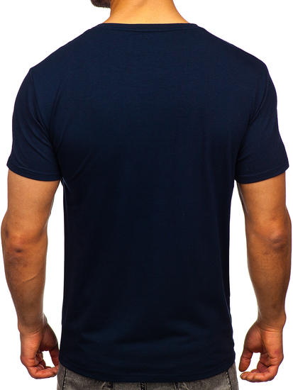Men's Printed T-shirt Navy Blue Bolf Y70008