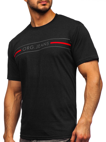 Men's Printed T-shirt Black Bolf 14802