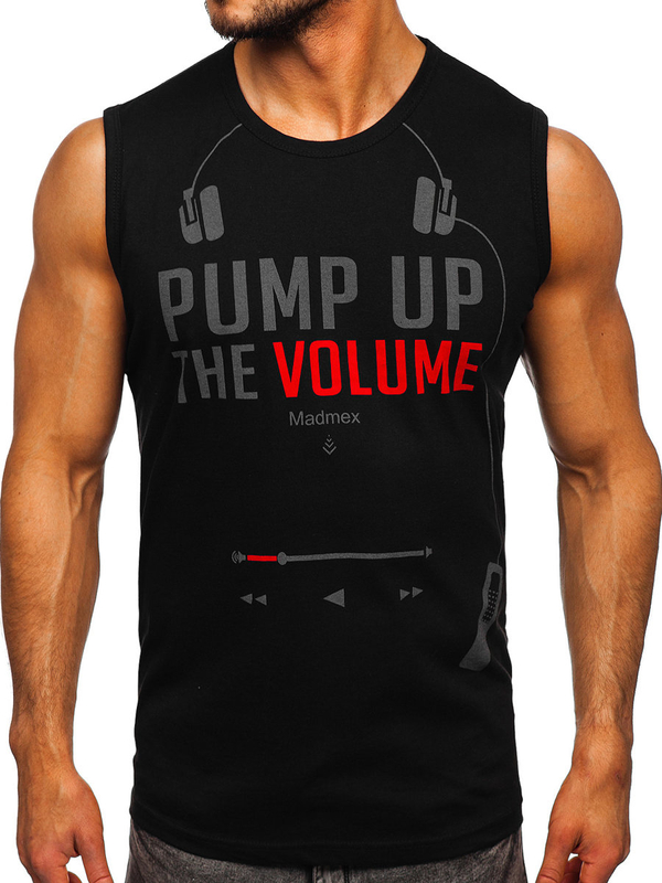 Men's Printed Tank Top Black Bolf 14815
