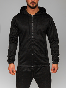 Men's Tracksuit with Hood Black Bolf 3A162