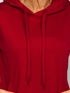 Women's Longline Hoodie Claret Bolf YS10005-A