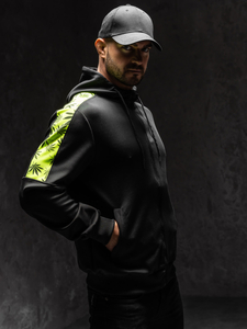 Men's Zip Hoodie Black Bolf 27B8120