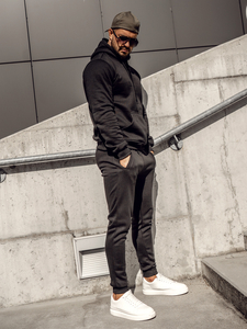 Men's Tracksuit with hood Black Bolf D003A