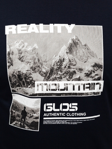 Men's Cotton Printed T-shirt Navy Blue Bolf MPO3461