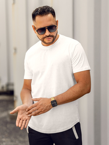 Men's Longline Basic T-shirt White Bolf 14290A