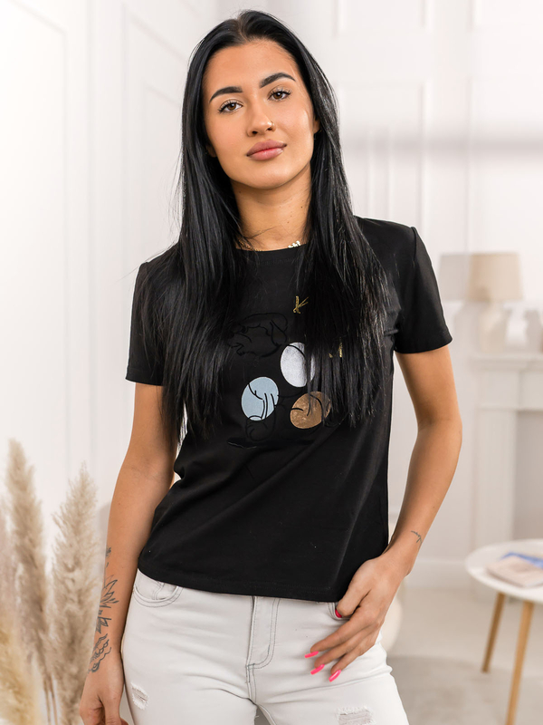 Women's Printed T-shirt Black Bolf 95T2519