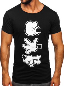 Men's Printed T-shirt Black Bolf KS1997