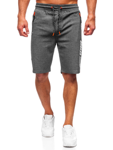 Men's Sweat Shorts Anthracite-Orange Bolf Q3884