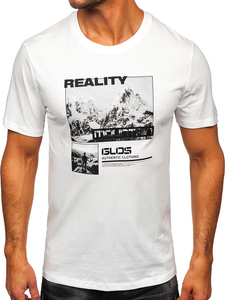 Men's Cotton Printed T-shirt White Bolf MPO3461