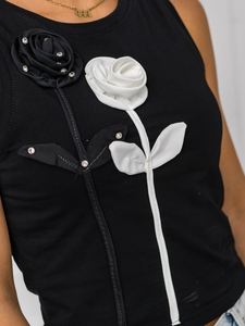 Women’s Printed Tank Top Black Bolf 96T653