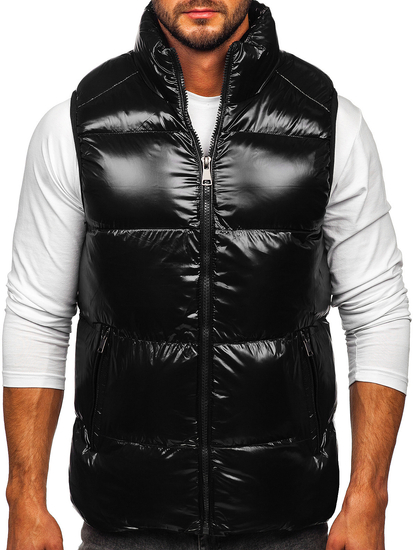 Men's Thick Quilted Gilet Black Bolf 9968