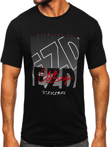 Men's Cotton Printed T-shirt Black Bolf 14748