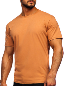 Men's Basic Cotton T-shirt Brown Bolf 192397