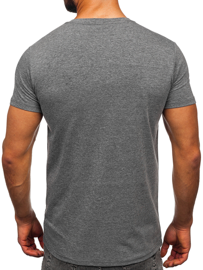 Men's Camo Printed T-shirt with Pocket Graphite Bolf 8T85