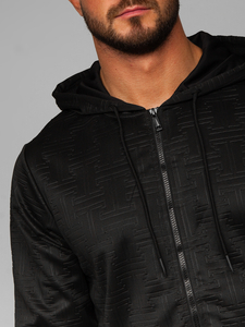 Men's Tracksuit with Hood Black Bolf 3A162