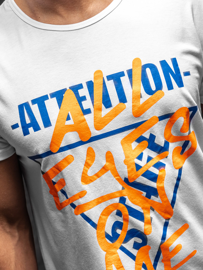 Men's Printed T-shirt White Bolf KS1995