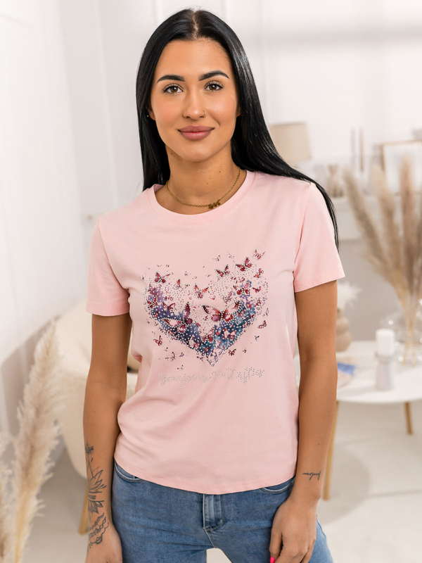 Women's Printed T-shirt Pink Bolf 95T2523