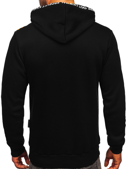 Men's Printed Hoodie Black Bolf 6287