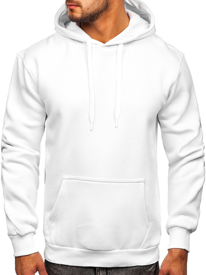 Men's Kangaroo Hoodie White Bolf 1004
