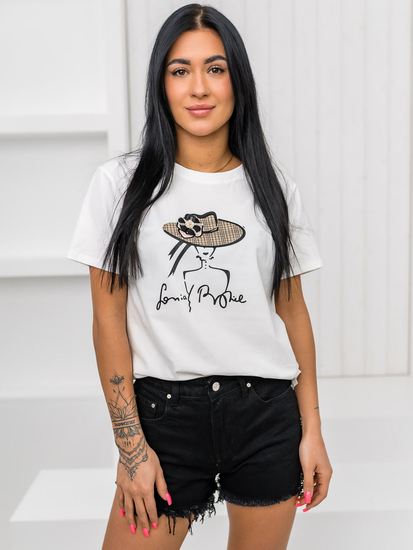Women's Printed T-shirt White Bolf 97T2112
