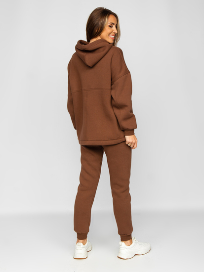 Women's 2-Piece Tracksuit Brown Bolf 8029