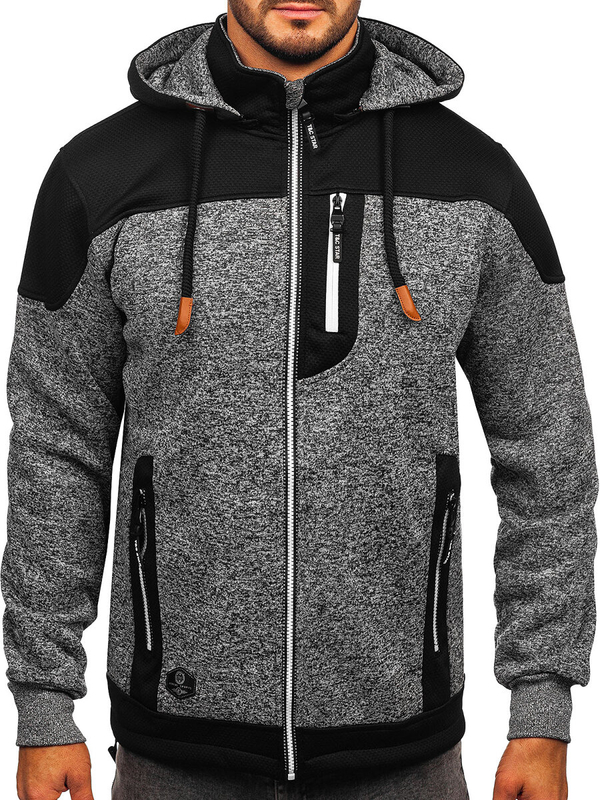 Men's Lightweight Jacket with hood Graphite Bolf TC1262