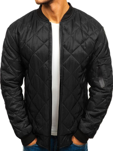 Men's Transitional Bomber Jacket Black Bolf AK76-A
