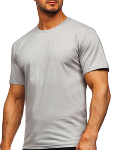 Men's Basic Cotton T-shirt Grey Bolf 192397