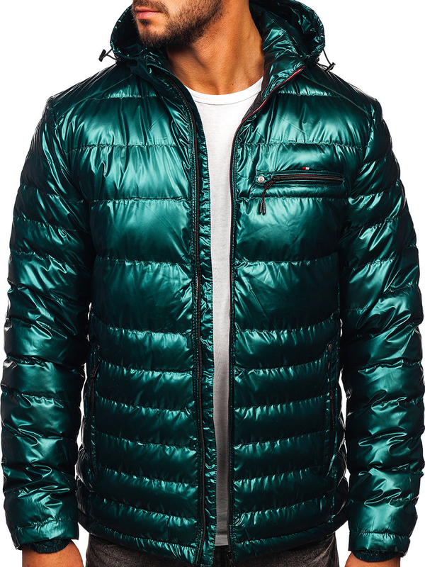 Men's Quilted Lightweight Sport Jacket Green Bolf 2147