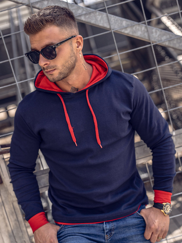 Men's Hoodie Navy Blue Bolf 145380
