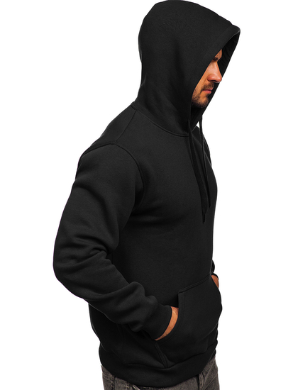 Men's Kangaroo Hoodie Black Bolf 1004