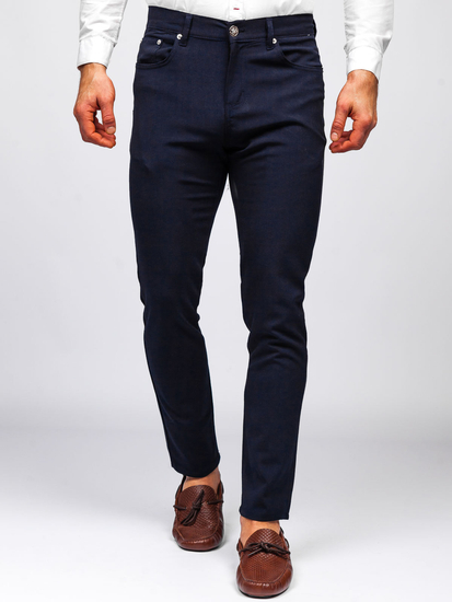 Men's Textile Chinos Navy Blue Bolf 0004