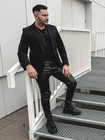 Men’s Elegant Suit Jacket Black Bolf 1652A