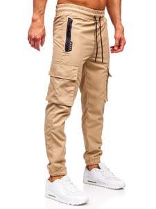 Men’s Cargo Joggers Beige Bolf HSS297