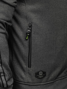 Men's Zip Sweatshirt Grey Bolf TC987