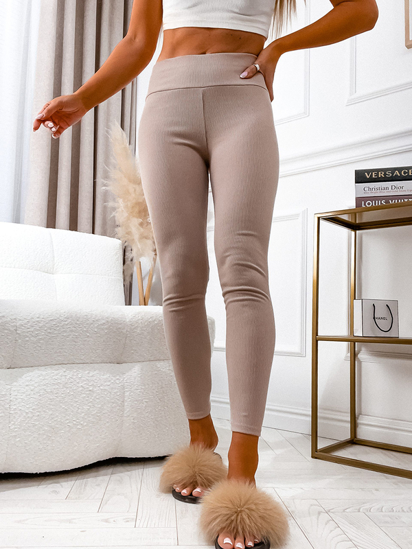 Women's Striped Leggings Cappuccino Bolf 020