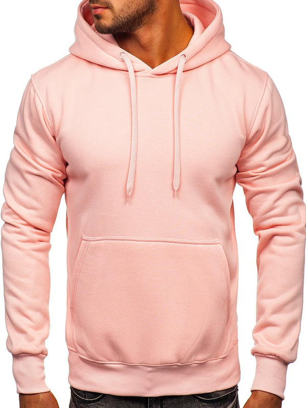 Men's Kangaroo Hoodie Light Pink Bolf 2009-38