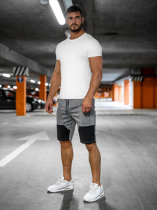 Men's Sweat Shorts Grey Bolf Q3859