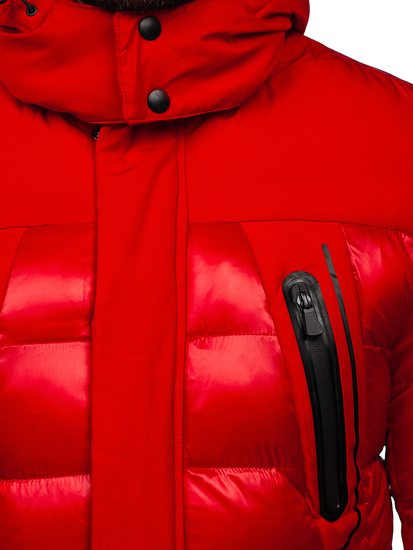 Men's Quilted Winter Jacket Red Bolf 99527