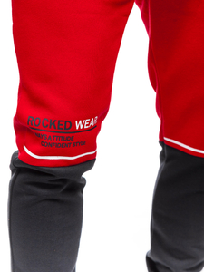 Men's Printed Sweatpants Red Bolf AM85A