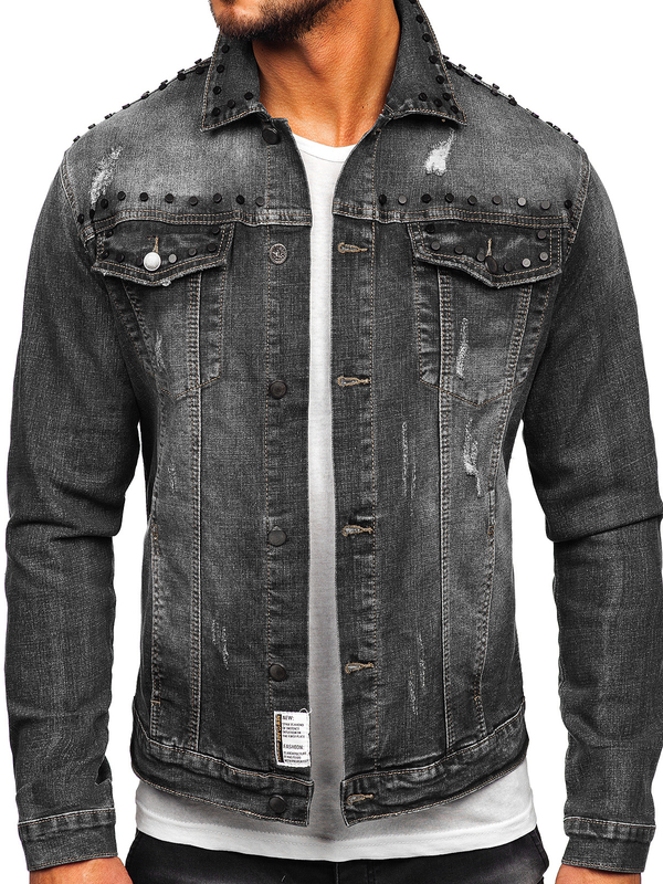 Men's Denim Jacket Black Bolf MJ504N