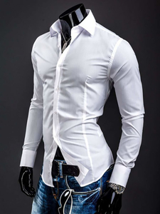 Men’s Elegant Long Sleeve Shirt White Bolf 1703A