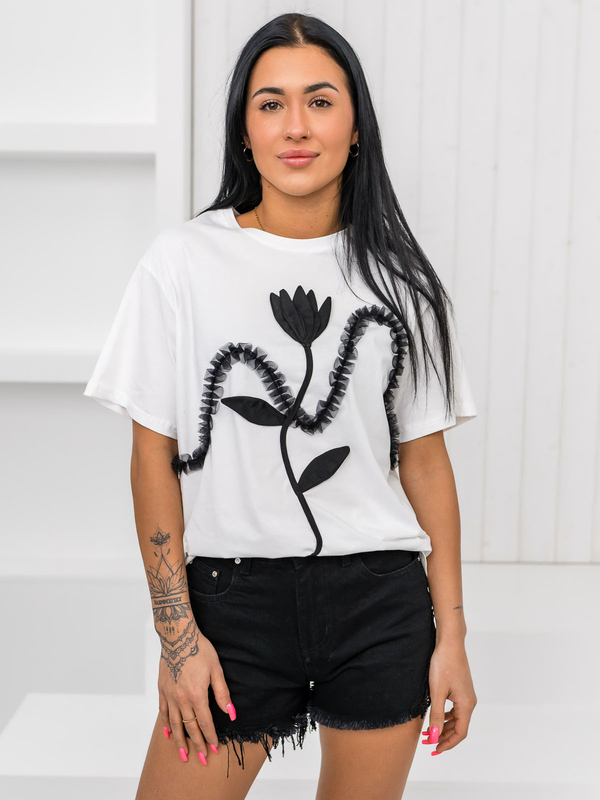Women's Printed T-shirt White Bolf 96T632