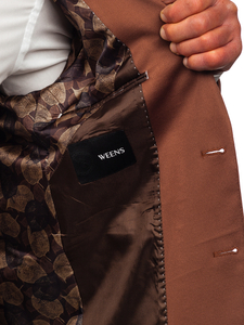 Men’s Elegant Suit Jacket Brown Bolf 022