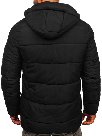 Men's Quilted Winter Jacket Black Bolf 22M58
