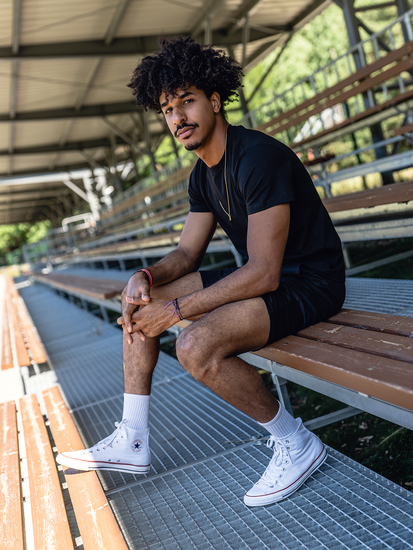 Men's Basic Cotton T-shirt Black Bolf 192397A