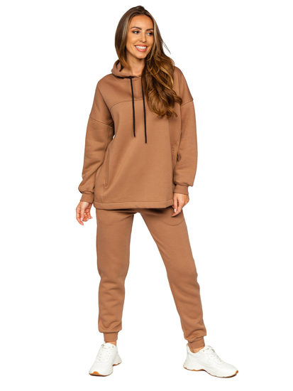 Women's 2-Piece Tracksuit Beige Bolf 8029