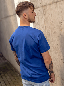 Men's Printed T-shirt Blue Bolf KS2525TA