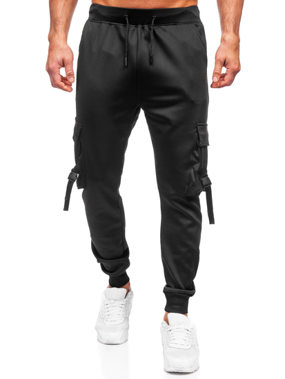 Men's Cargo Joggers Black Bolf 8K1118